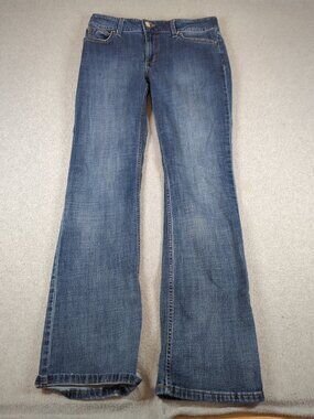 Wrangler Jeans Juniors 11X34 Blue Medium Wash Mid Rise Bootcut Stretch Denim